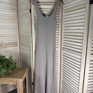Elegant Gray Sleeveless Maxi Dress